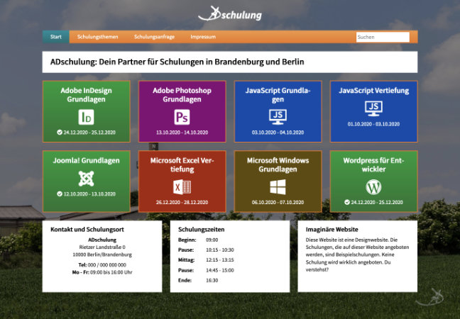 ADschulung (German training webpage)