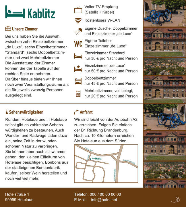 Flyer hotel Kablitz