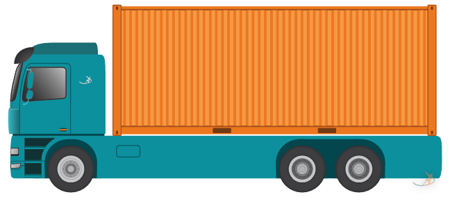 Lorry as a vector graphic